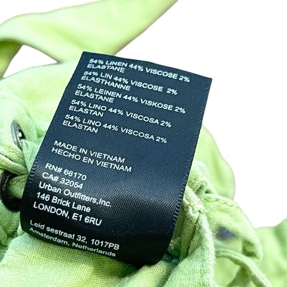 Urban Outfitters Green Corset Crop Top Lace Up Sides Zip Front Retro Y2K‎ Size L - Picture 7 of 7